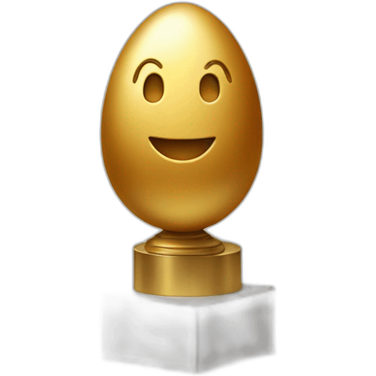 smiling golden egg on a pedestal emoji