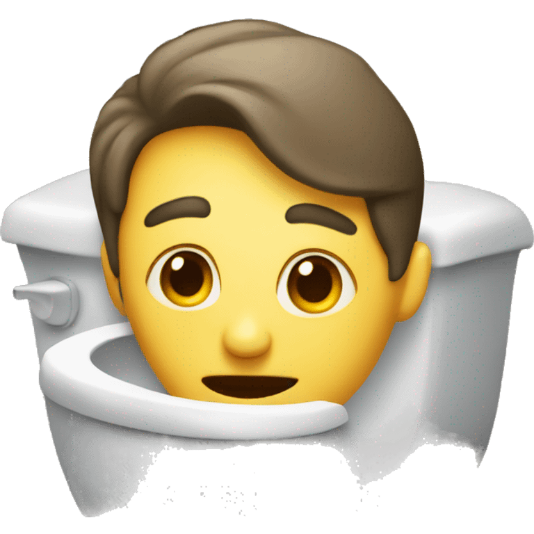 person sticking head out of toilet emoji