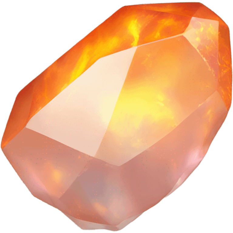 fire shaped opal crystal gemstone emoji