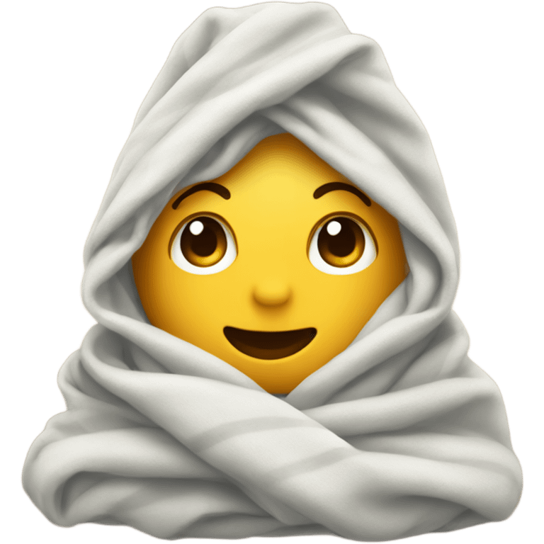 wrapped in a blanket emoji