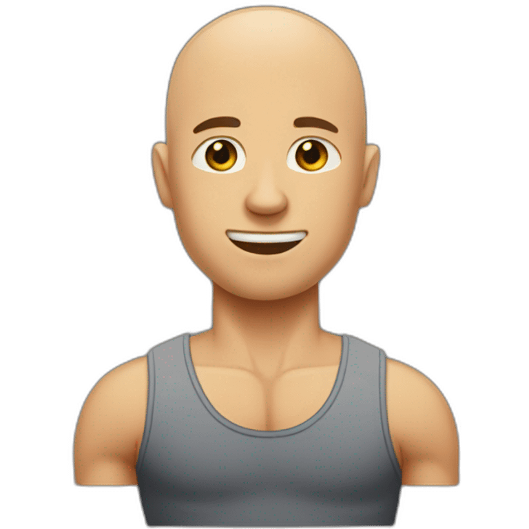 a musculine full body, bald head andrew tate emoji