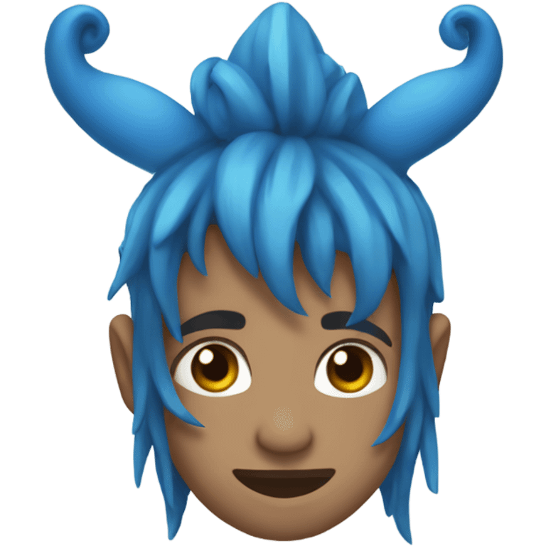 moño azul emoji