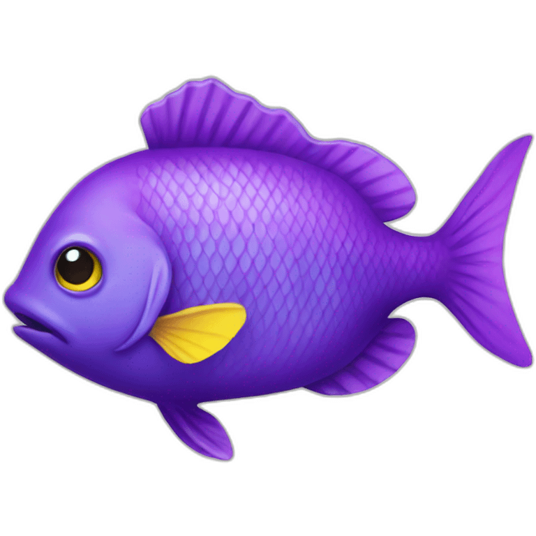 purple yellow fish emoji