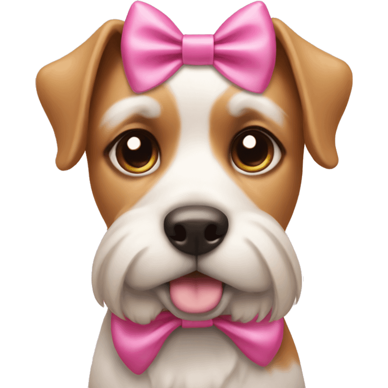 dog with pink bow emoji