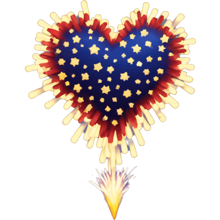 Heart shape firework emoji