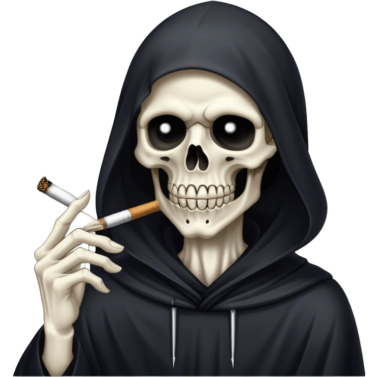 realistic grim reaper smoking blunt emoji