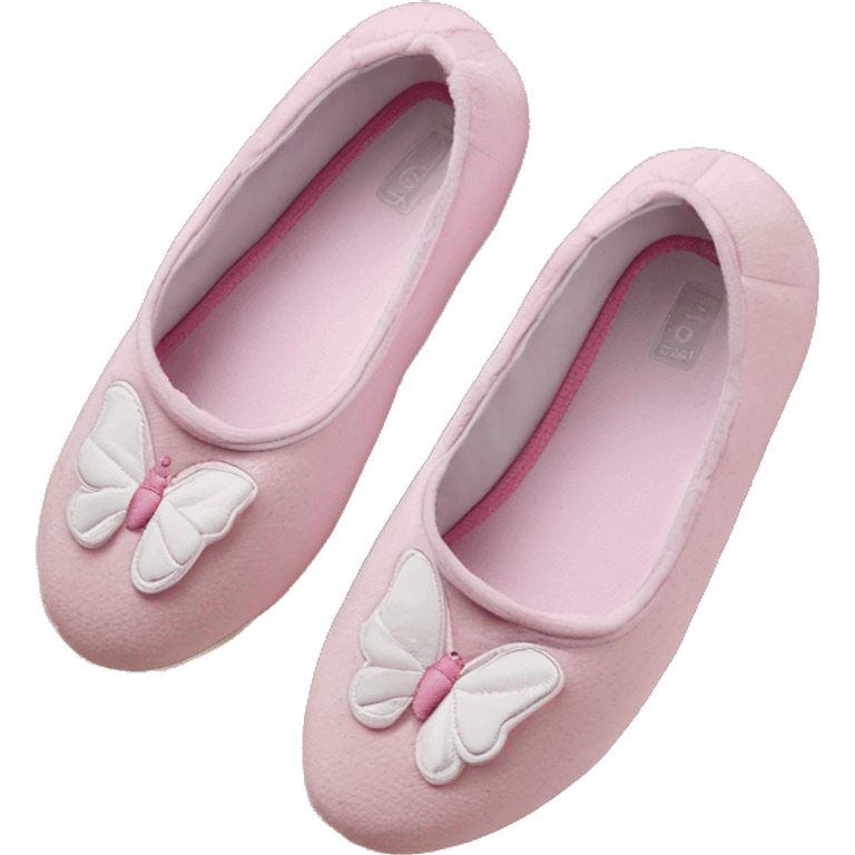 Chaussons ballerines isotoner avec noeud papillon pour femme en tissu et semelles en cuir  emoji