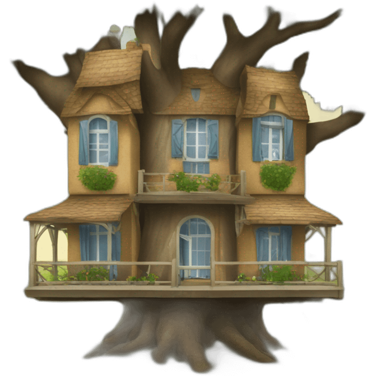 Une maison dans un arbre avec Jean du Jardin emoji