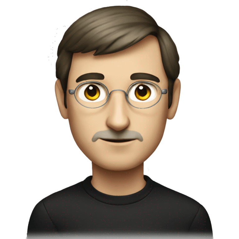 iconic portrait of a young steve jobs emoji