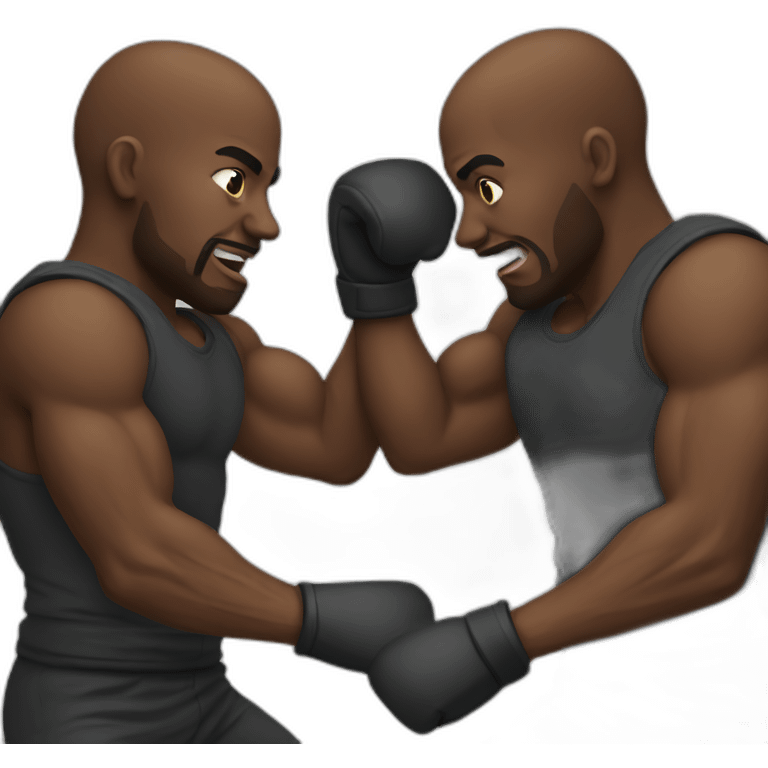 Two black men fighting emoji