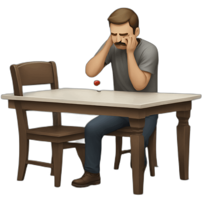 man hurting a table emoji