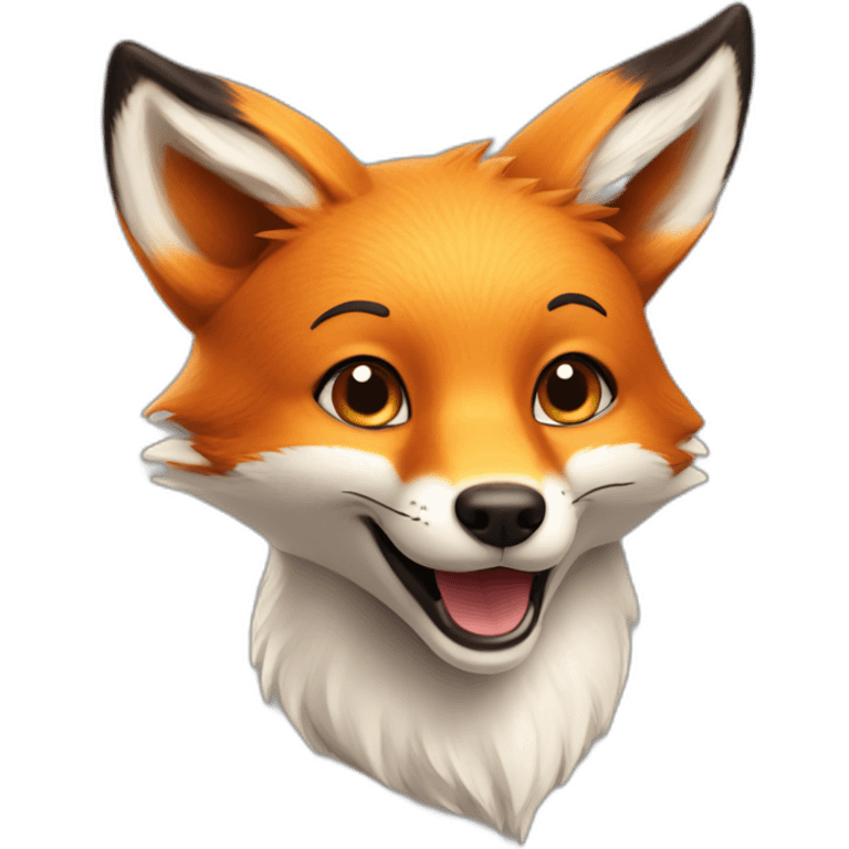 Fantastic fox happy emoji