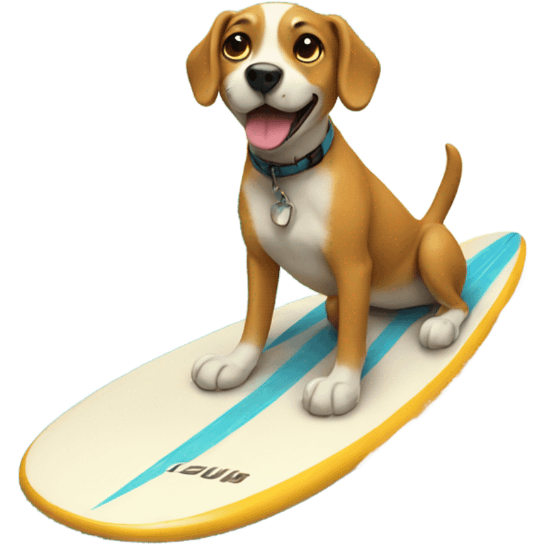 Surfing dog emoji