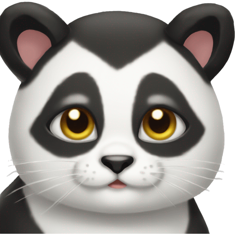 Panda look alike cat emoji