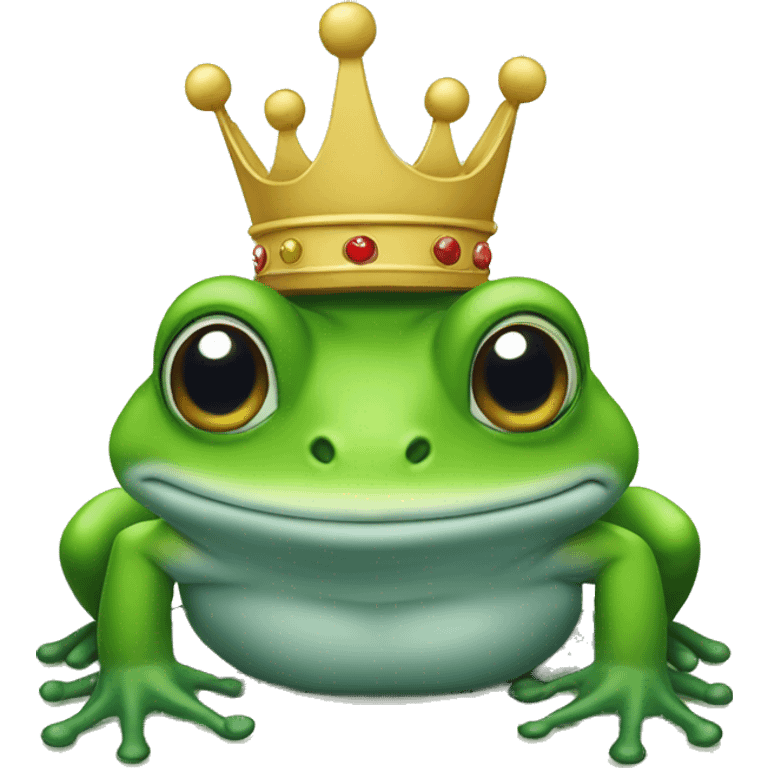 Grenouille avec une couronne emoji