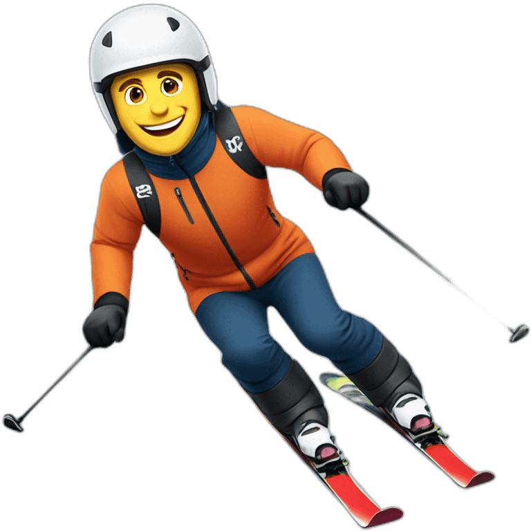 Emanuel macron doing ski emoji