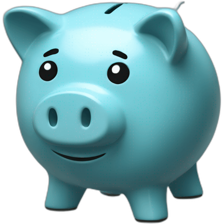 blue piggy bank emoji