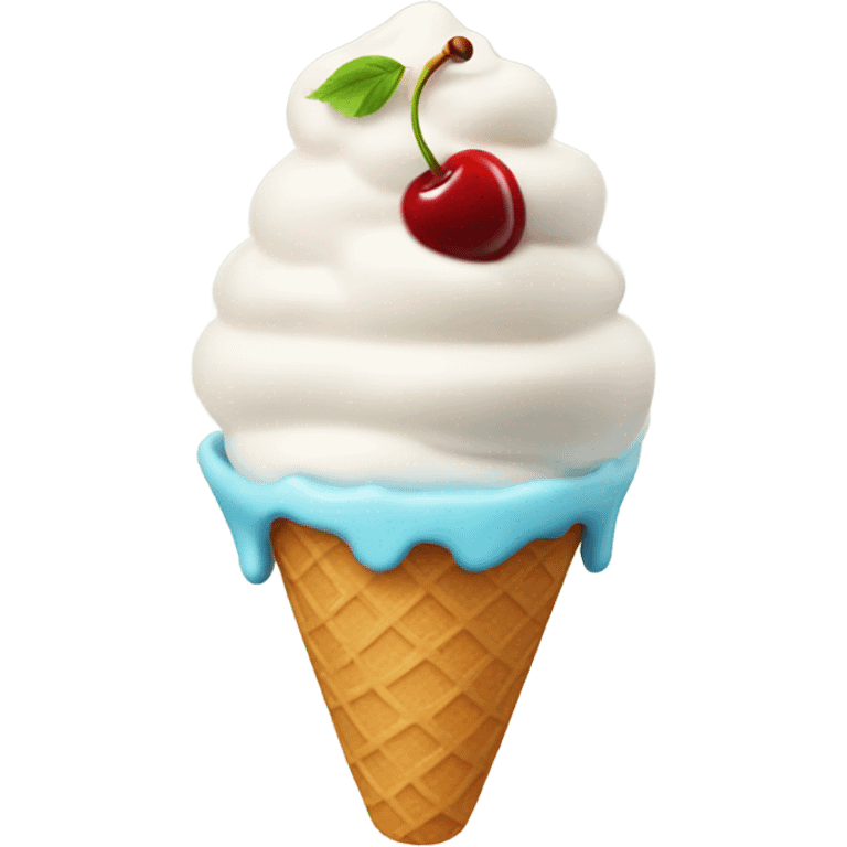 Ice cream with cherry on top emoji