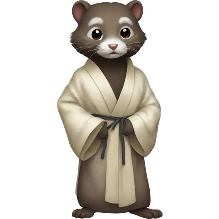 mink in a silk robe emoji