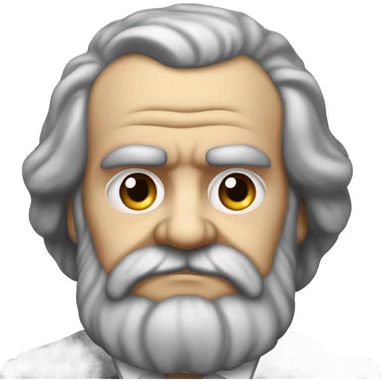 Frowned Karl Marx emoji