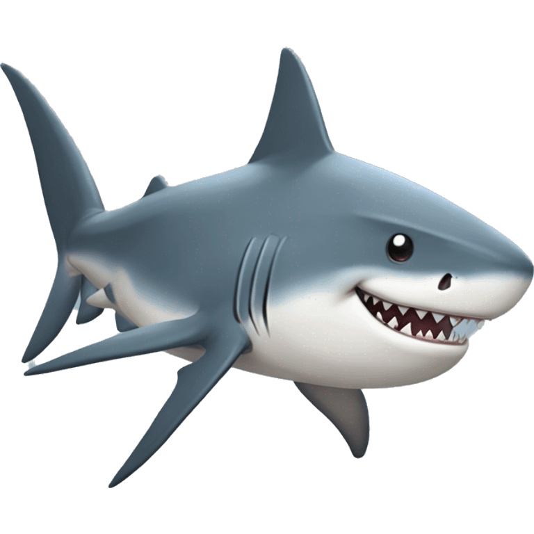 Humanoid buff shark being badaas emoji