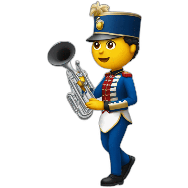 female baratone player in a marching band emoji