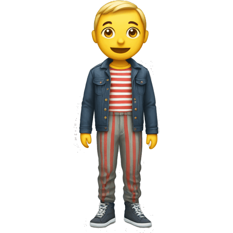 Puh with striped trousers emoji