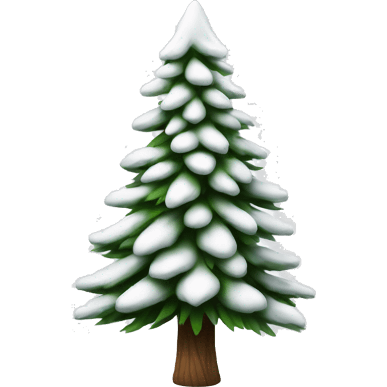  actual white fir christmas tree isolated.  emoji