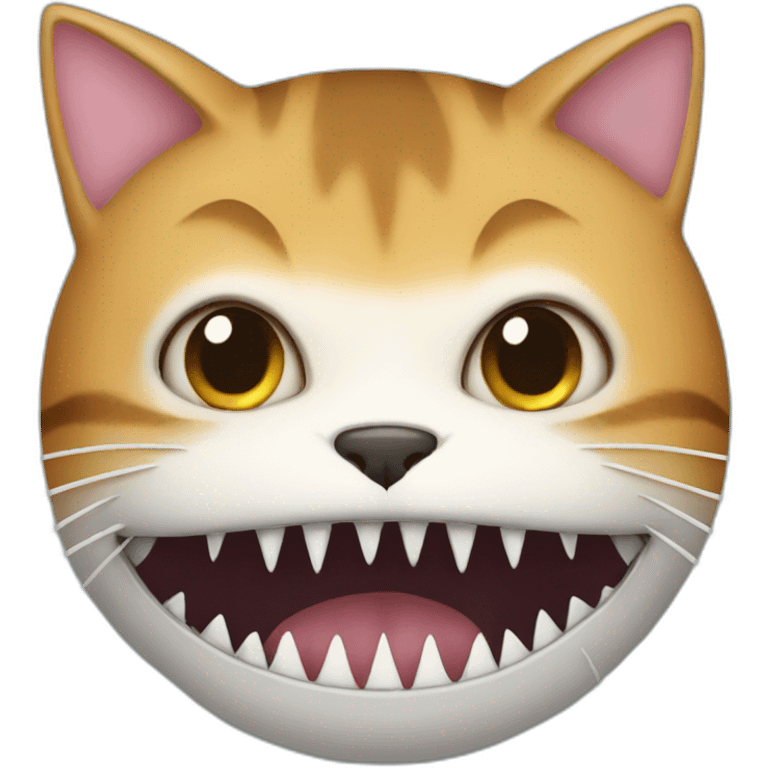 shark mouth with a cat inside emoji