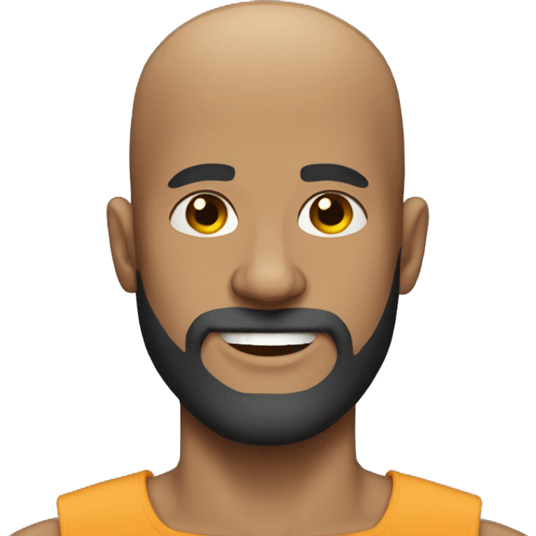 bald man with beard, lots of muscle emoji