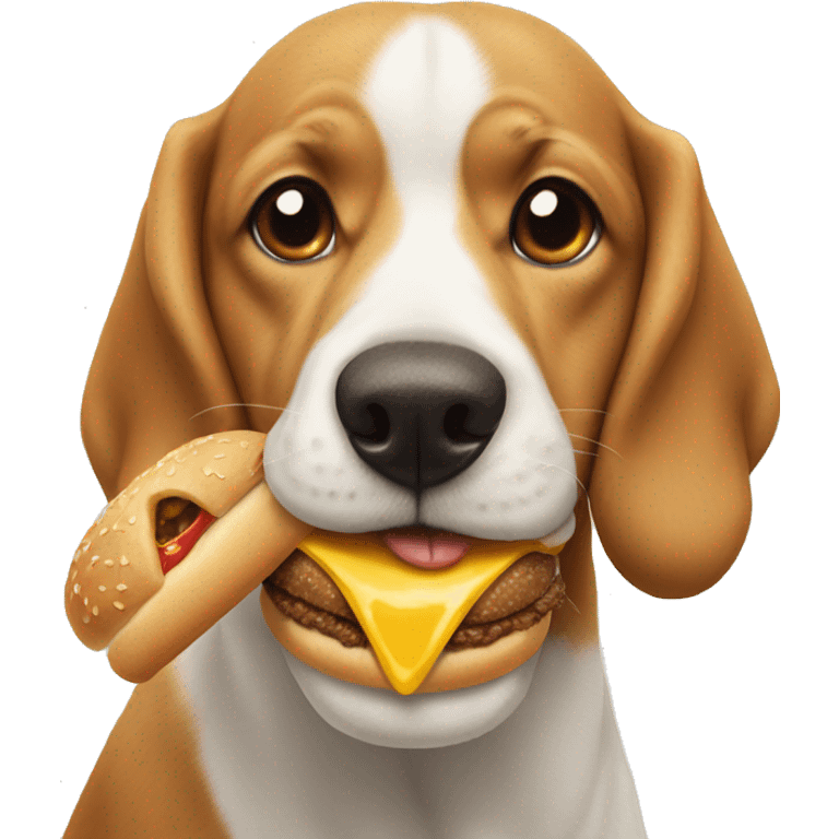 Dog eating McDonalds emoji