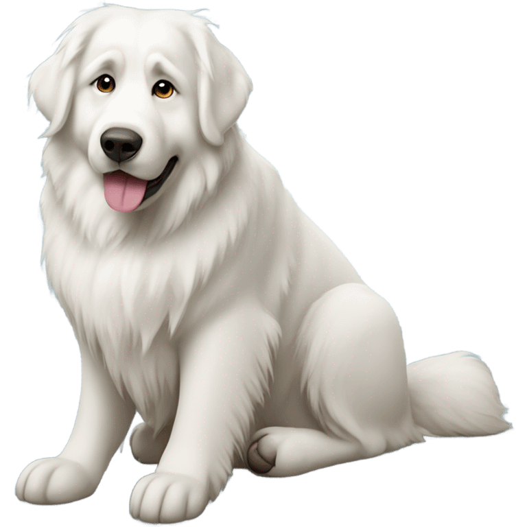 Great Pyrenees dog Sitting down emoji