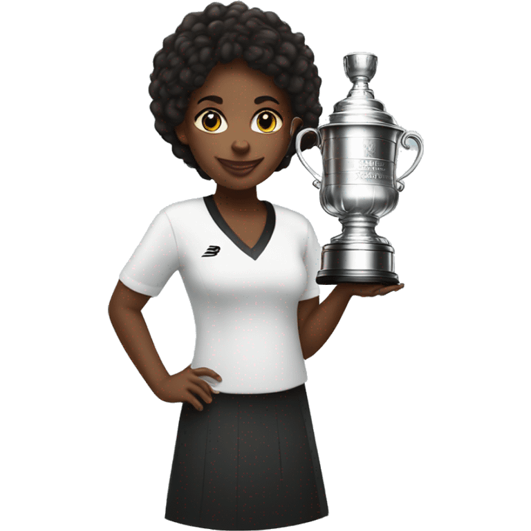 Black girl showing white Stanley cup emoji