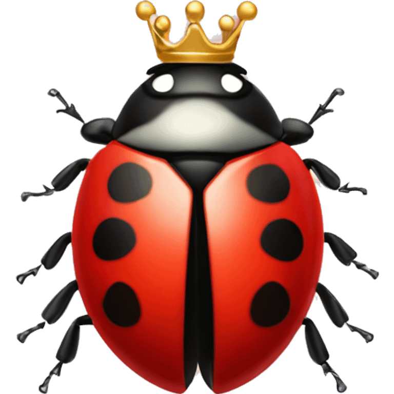 ladybug with crown on it emoji