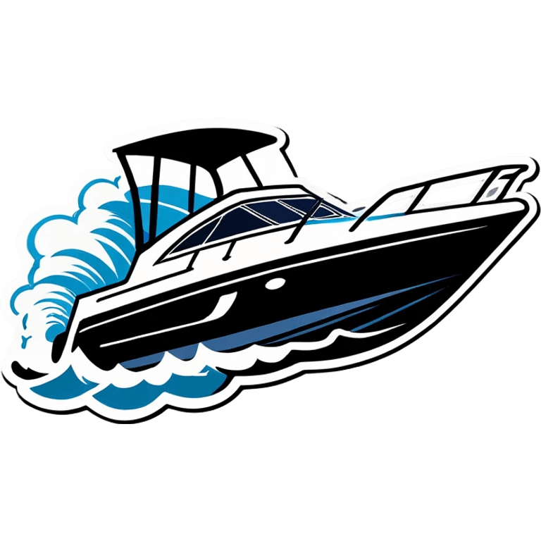 recreational boat in waves emoji