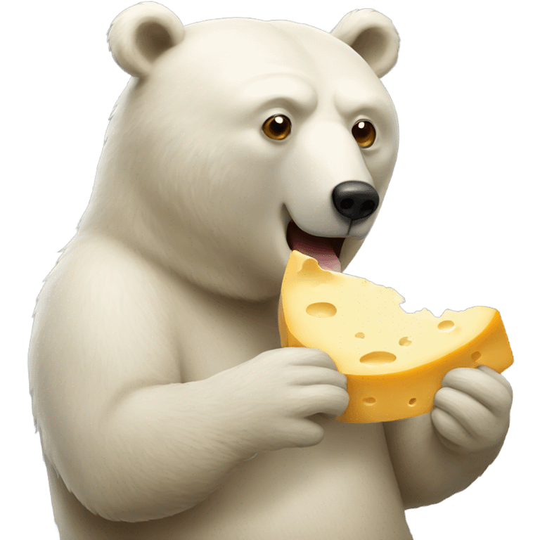 Bear eating cheese emoji