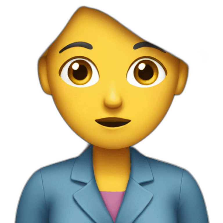 telework-lady-confused emoji