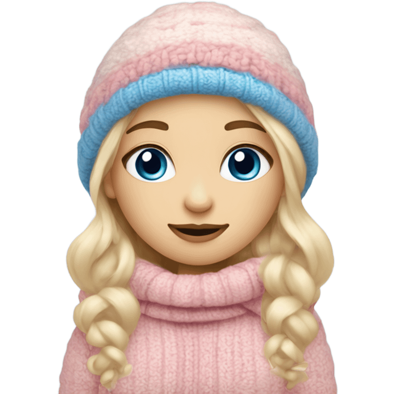 cozy beautiful finnish blond brown pink with blue eyes winter girl emoji