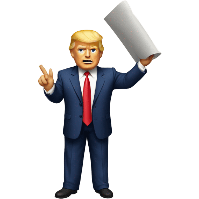 Trump building a wall emoji