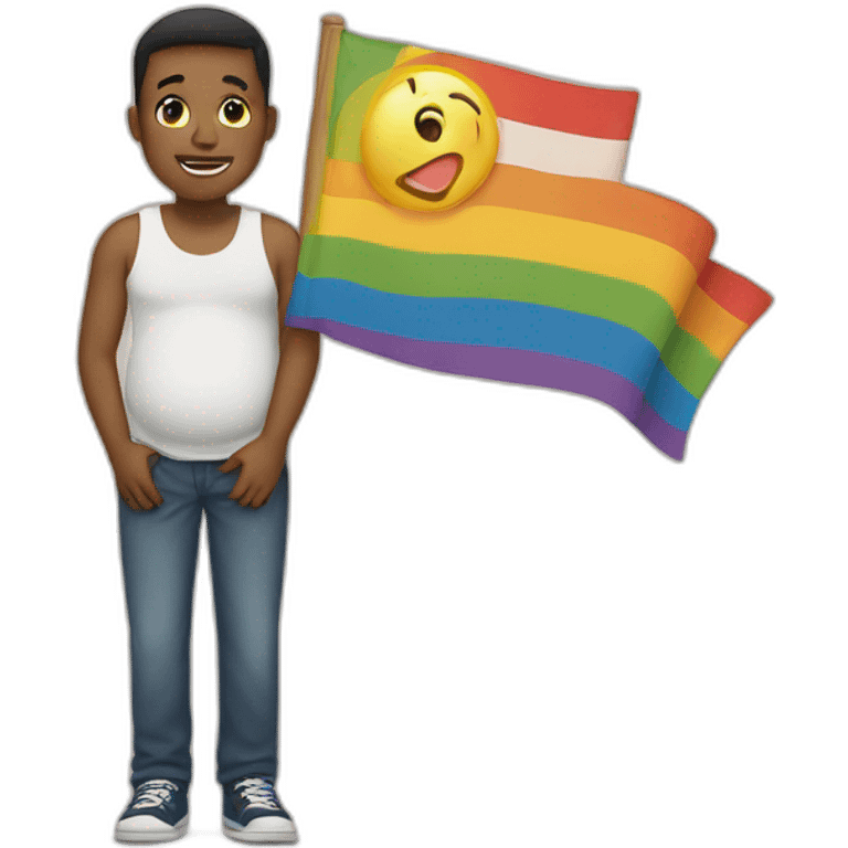 Pregnant Man With Pride Flag emoji