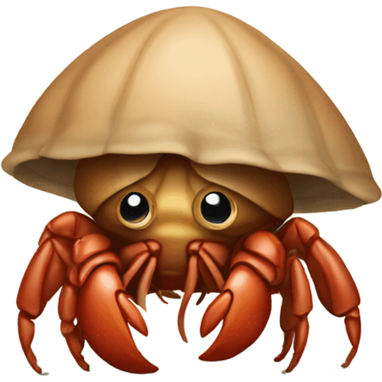 Sad hermit crab hiding emoji