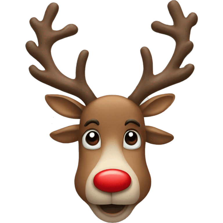 Red nose reindeer  emoji