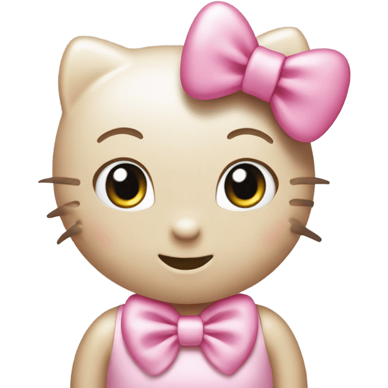 Hello kitty with a bow emoji