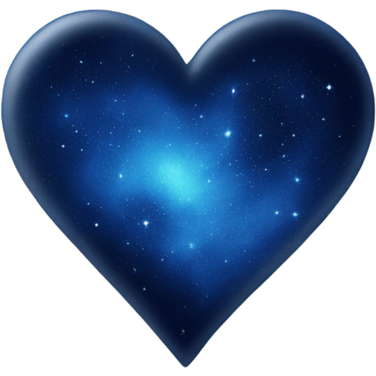 Midnight blue galaxy heart  emoji