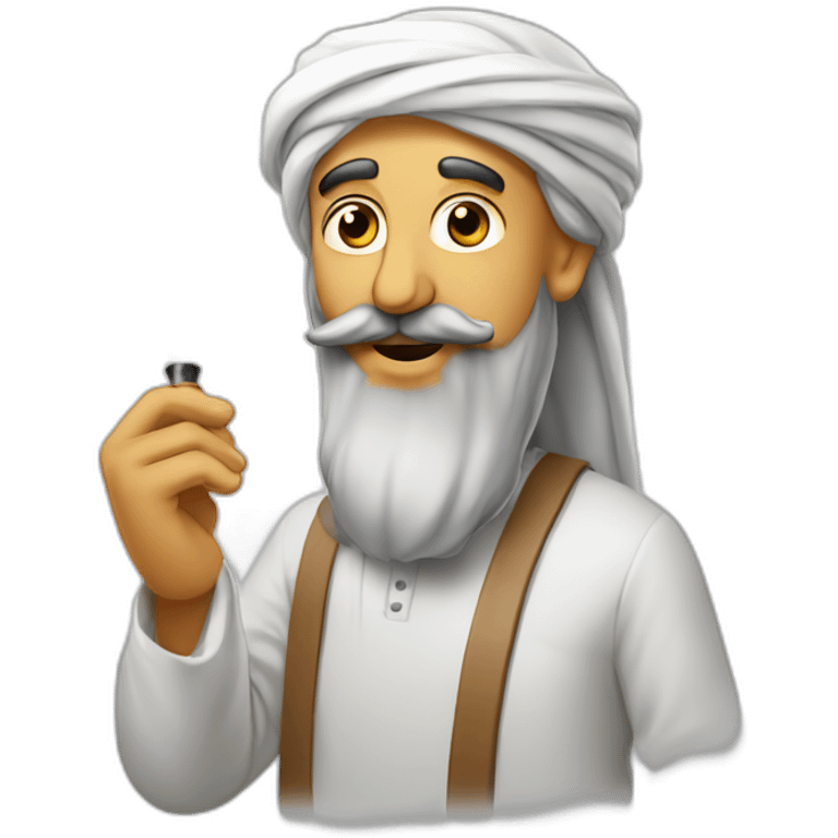 Arabe qui fume la pipe emoji