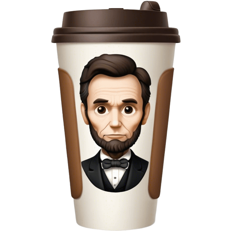 Abraham Lincoln if he were a to-go cup of coffee emoji