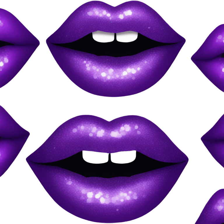 Sparkly purple lips ￼ emoji