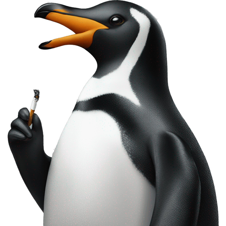 Penguin smoking   emoji