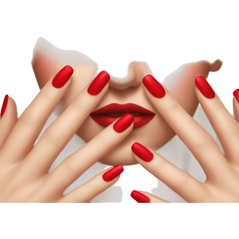 painted red nails emoji