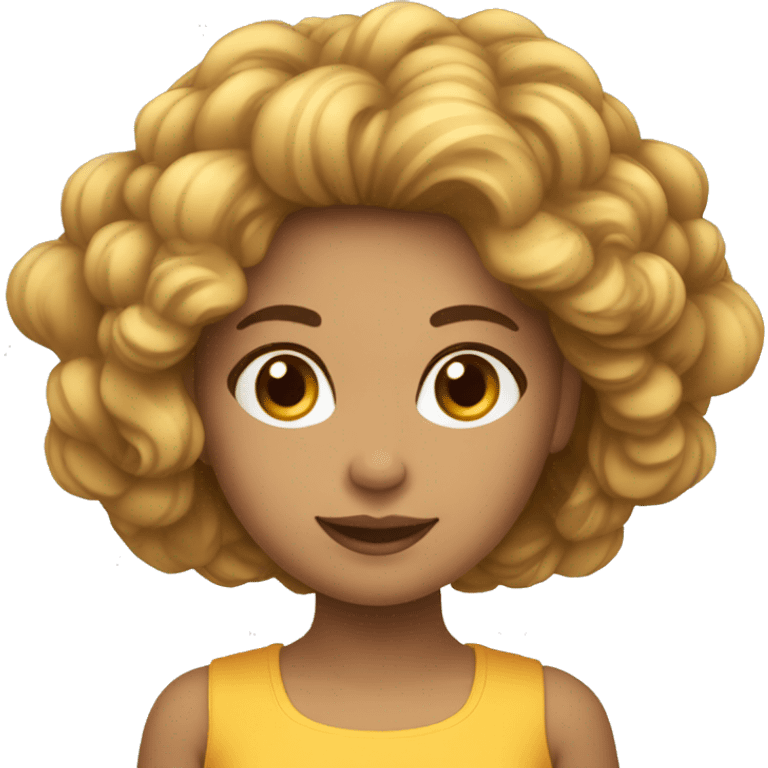 Boneca segurando um Laço de cabelo na mão  emoji